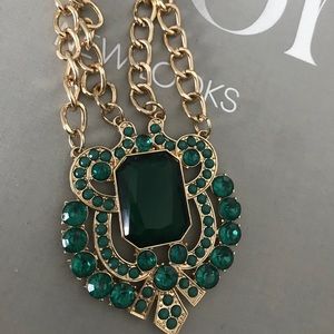 Emerald Stones Gold Necklace